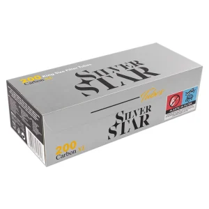 Гільзи для набивання сигарет SILVER STAR CARBON X-LONG (200 шт)