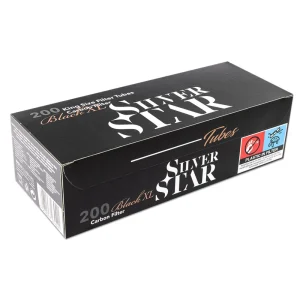 Гільзи для набивання сигарет SILVER STAR CARBON BLACK X-LONG (200 шт)