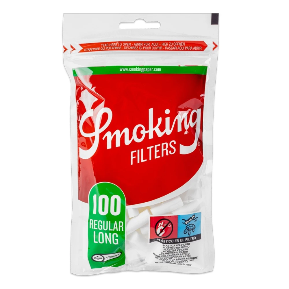 Фільтри для самокруток SMOKING REGULAR LONG 8х22 мм ( 100 шт)