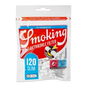 Фільтри для самокруток SMOKING SLIM CARBON вугільні 6x15 мм (120 шт)
